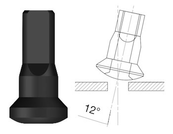 Küllőanya SAPIM UPSIDE DOWN Alu 14G 10 mm fekete 
