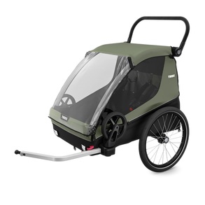 Utánfutó THULE COURIER 2 gyerek/opcionálisan kutya/áruszállító zöld